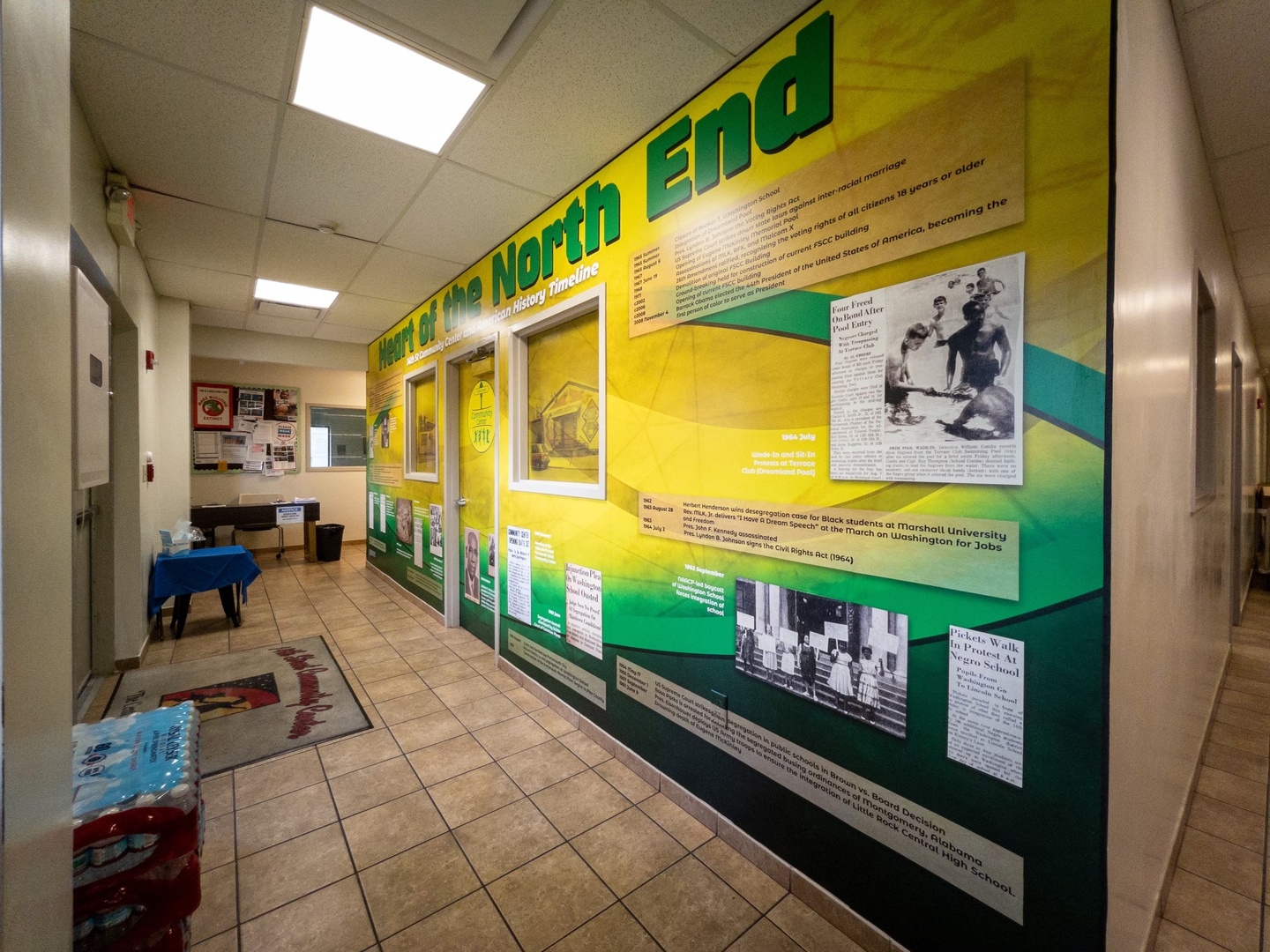 Heart of the North End - Time Line at the Fourteenth Street Community Center, from the right